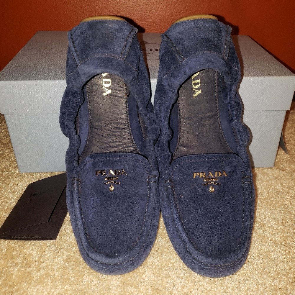 Prada scrunch loafer